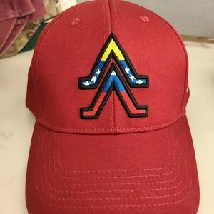 Red Venezuela Cap with Embroidered Logo